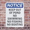 Signmission Keep Out Of Pond No Swimming No OSHA Notice Sign, Plastic, 7in W x 10in L, 2PK OS-2PACK-NS-P-710-V-13851 - alternate 5